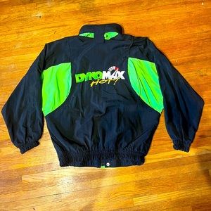 Vintage 90s Dynomax Neon Green Racing Jacket Size Medium